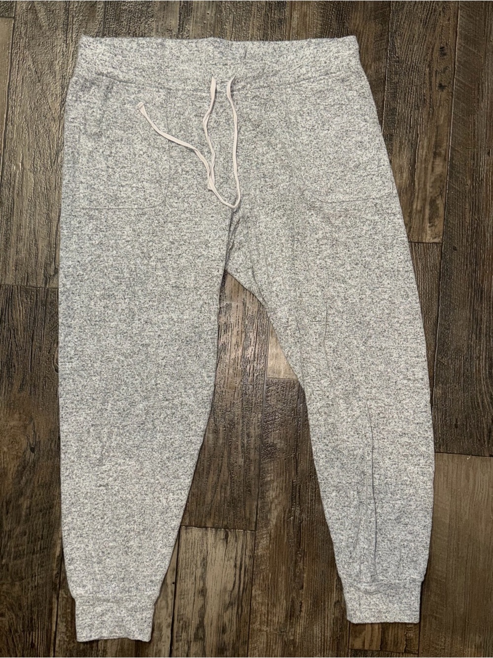 Cupio Gray Marled Cozy Jogger Sweatpants